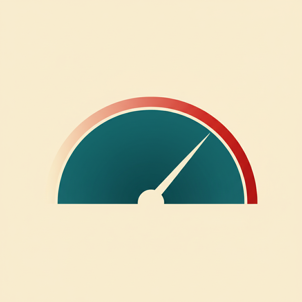 Illustration of a strength gauge pushed into the red zone, representing extra-strong nicotine pouches